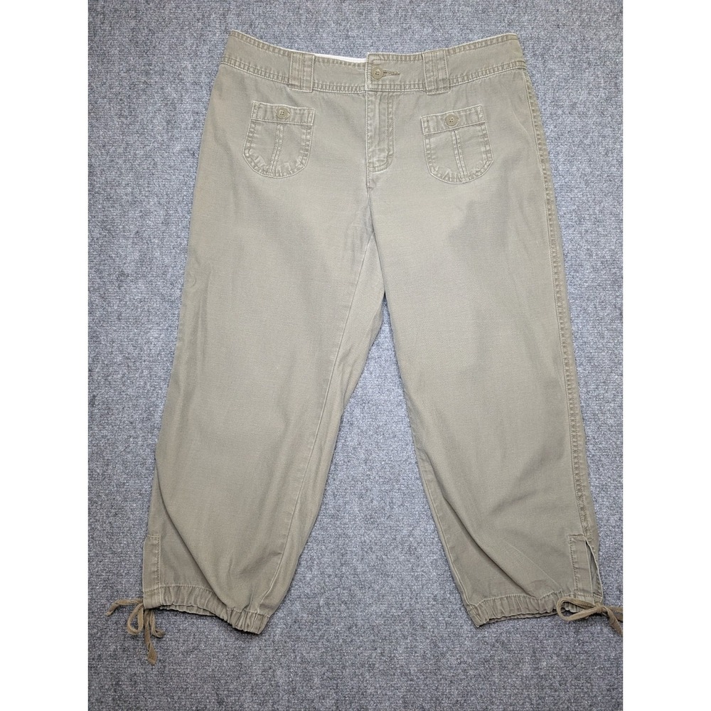 The North Face A5 Series Capri Pants Womens Size 10 Beige Tan Color Leg Ties‎